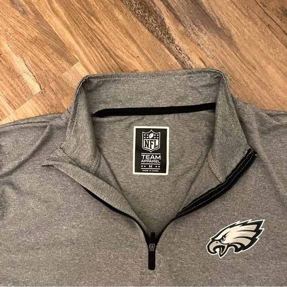 Mens NFL team apparel Philadelphia eagles performance half zip pullover sz M - Picture 4 of 4
